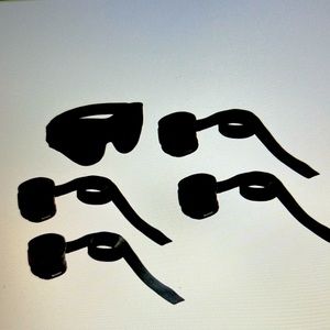 BNIB Bondage Kit.  Includes: 4 black cuffs w/44” strap on each. 1 blindfold